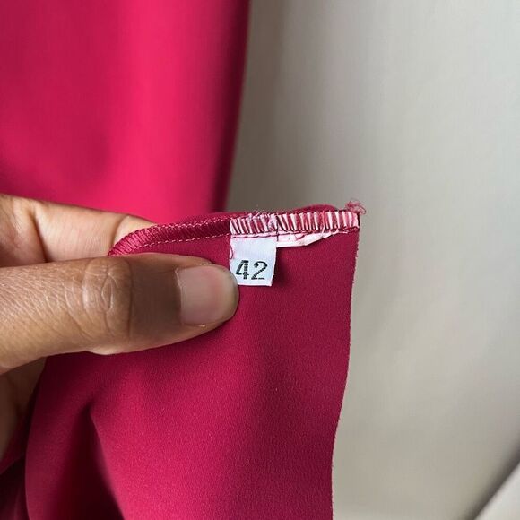 Chiara Boni Gown Alidora‎ Mesh Quarter Sleeve Maxi Dress Red Size 42 (6) - Picture 12 of 12